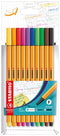 Stabilo - Fineliner point 88 etui à 10 kleuren | Etui a 10 stuk | 10 stuks
