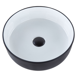 Beliani TAPSO - Wastafel - Zwart - ⌀ 36 cm - Keramiek