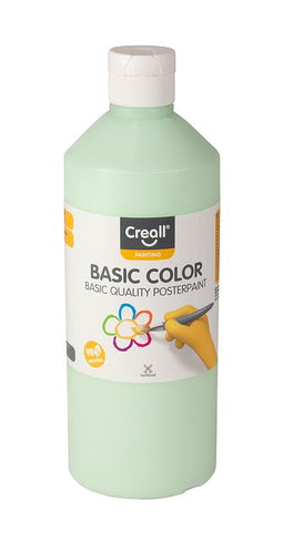 Creall - Plakkaatverf basic 97 pastelgroen 500ml | 1 fles | 6 stuks