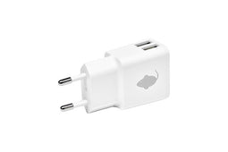 Green Mouse - Oplader USB-A 2x 2.4A wit | 1 stuk | 5 stuks