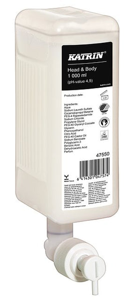 Katrin - Handzeep katrin head en body 1000ml 47550 | 6 stuks