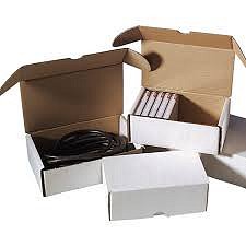 Postpakketdoos Golfkarton met deksel 260x140x70mm wit