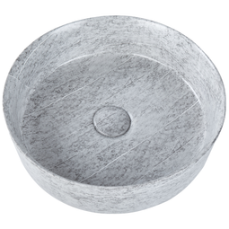Beliani GUDAR - Wastafel - Grijs - ⌀ 37 cm - Keramiek