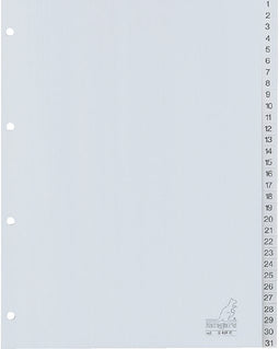 Kangaro - Tabbladen 4-gaats G431C 1-31 genummerd grijs PP