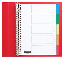 Quantore - Tabbladen 23-gaats 5-delig assorti tabs PP | 1 set | 25 stuks