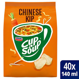 Unox - Cup-a-Soup machinezak Chinese kip 140ml | Zak a 40 portie | 4 stuks