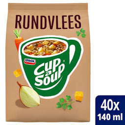 Unox - Cup-a-Soup machinezak rundvlees 140ml | Zak a 40 portie | 4 stuks