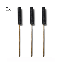 JENS Toorts Tuinkaars op stok - Zwart - 18 cm - set van 3
