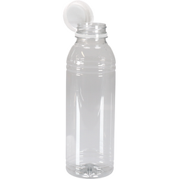 Klika - Fles | petfles | Gerecycled PET | met vaste dop | 500ml | transparant/wit | 15 stuks