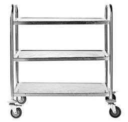 Office - Serveerwagen met 3 plateaus RVS