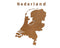 Wooden Country Map - The Netherlands - Brown HDF