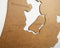 Wooden Country Map - The Netherlands - Brown HDF