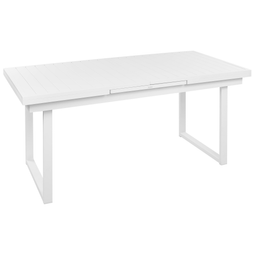 Beliani VALCANETTO - Tuintafel - Wit - 90 x 180/240 cm - Aluminium