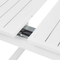 Beliani VALCANETTO - Tuintafel - Wit - 90 x 180/240 cm - Aluminium