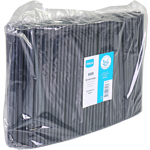 Depa - Rietje | drinkrietje | papier | 200mm | Ø6mm | zwart | zak à 500 stuks