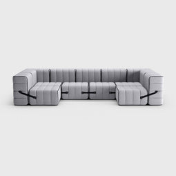 Curt-set 15 - E.g. Flexible U-shaped Sofa - Jet - 9803 (grey)