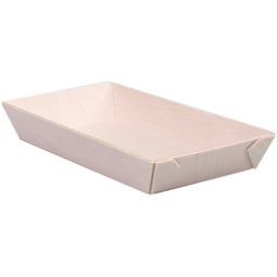 Depa® - ® Schaal | hout | rechthoekig | 130x65x20mm | naturel | 50 stuks