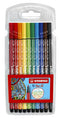 Stabilo - Viltstift Pen 68 etui à 10 kleuren | Etui a 10 stuk | 10 stuks