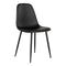 Stockholm Dining Chair - Chair In Black Pu With Black Legs - Set Of 2