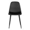 Stockholm Dining Chair - Chair In Black Pu With Black Legs - Set Of 2
