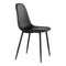 Stockholm Dining Chair - Chair In Black Pu With Black Legs - Set Of 2