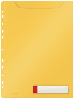 Leitz - Insteekmap U-model Cosy harmonica A4 met perforatiestrip PP geel | 12 stuks