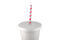 Klika - Deksel ijs- milkshakebeker plat met kruis Ø90mm karton Wit | 1000 stuks