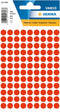 HERMA - Etiket 1846 rond 8mm fluor rood 540 stuks