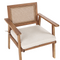 Beliani ARENELLA - Loungeset 4-zits - Lichthout/Beige - Acaciahout