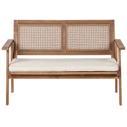 Beliani ARENELLA - Loungeset 4-zits - Lichthout/Beige - Acaciahout