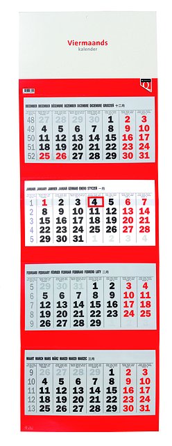 Quantore - 4-Maandskalender 2023 | 1 stuk | 10 stuks