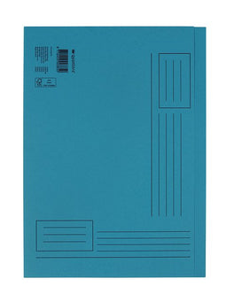 Quantore - Vouwmap A4 ongelijke zijde 230gr blauw