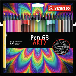 Stabilo - Viltstift pen 68/24 arty m 24st assorti | Etui a 24 stuk | 6 stuks