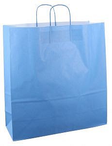 Papieren koordtas 45x17x47cm 50st blauw