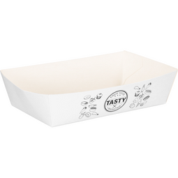 Klika - Bak | Karton | A13 | snackbak | 130x77x35mm | wit | 100 stuks