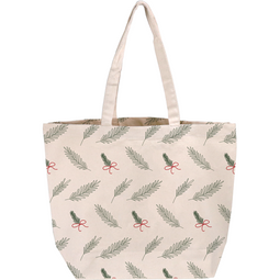 Klika - Shopper | Kerstmis | Canvas | Kersttakjes en strikjes | 45x 15x36cm | 10 stuks