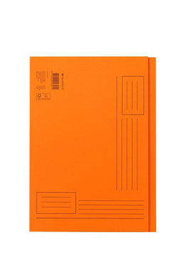 Quantore - Vouwmap A4 ongelijke zijde 230gr oranje | Doos a 10 stuk | 50 stuks