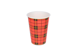 Klika - Kartonnen koffiebeker 180cc 7.5oz Ø70mm Schotse ruit y | 2500 stuks