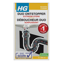 HG - Afvoerontstopper Duo 2x500ml | 1 fles | 6 stuks