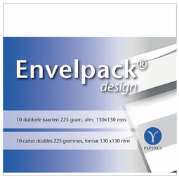 Papyrus - Dubbele kaarten 130x130mm wit | 10 stuks