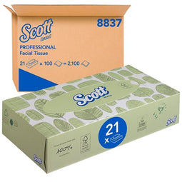 Scott - Facial tissues 8837 2-laags standaard wit