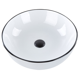 Beliani XERT - Wastafel - Wit - ⌀ 42 cm - Keramiek