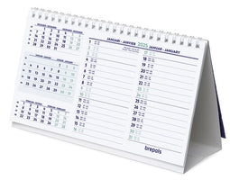Brepols - Brepols bureaukalender, horizontaal, 2025