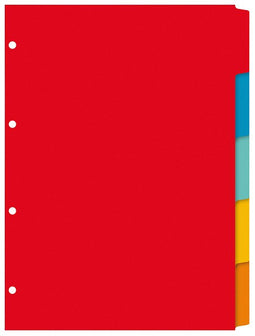 Kangaro - Tabbladen 4-gaats PE405 5-delig assorti karton | 1 set | 50 stuks