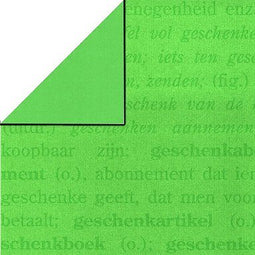 Klika - Green fonts on applegreen ribbed 50 cm