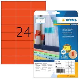 HERMA - Etiket 4467 70x37mm verwijderbaar rood 480 stuks