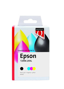 Quantore - Inktcartridge 29XL T2996 zwart + 3 kleuren remanufactured