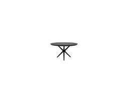 HSM Collection-Ronde Eettafel Zürich-80x80x76-Zwart-Acacia/Metaal