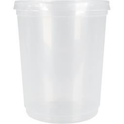 Depa® - Pot | soeppot | pP | 1000ml | met deksel | Ø115mm | 137mm | transparant | 25 stuks