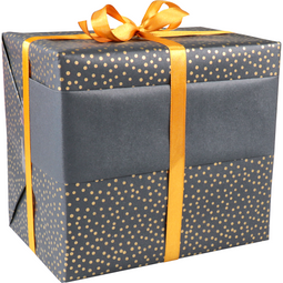 Klika - Cadeaupapier | 30cm | 200m | 65gr/m² | Dots | zwart/goud